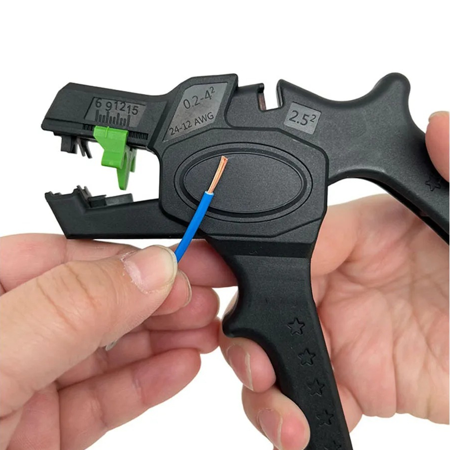 Automatic Wire Stripper Cutter - Automatic Wire Stripper 0.2-4mm2, Multi-functional Stripping