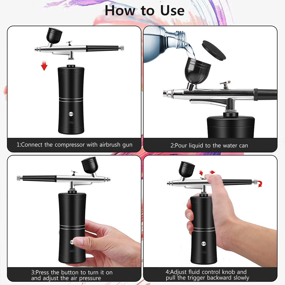 Rechargeable Mini Airbrush Kit - Airbrush Kit With Mini Compressor ulasan dan harga