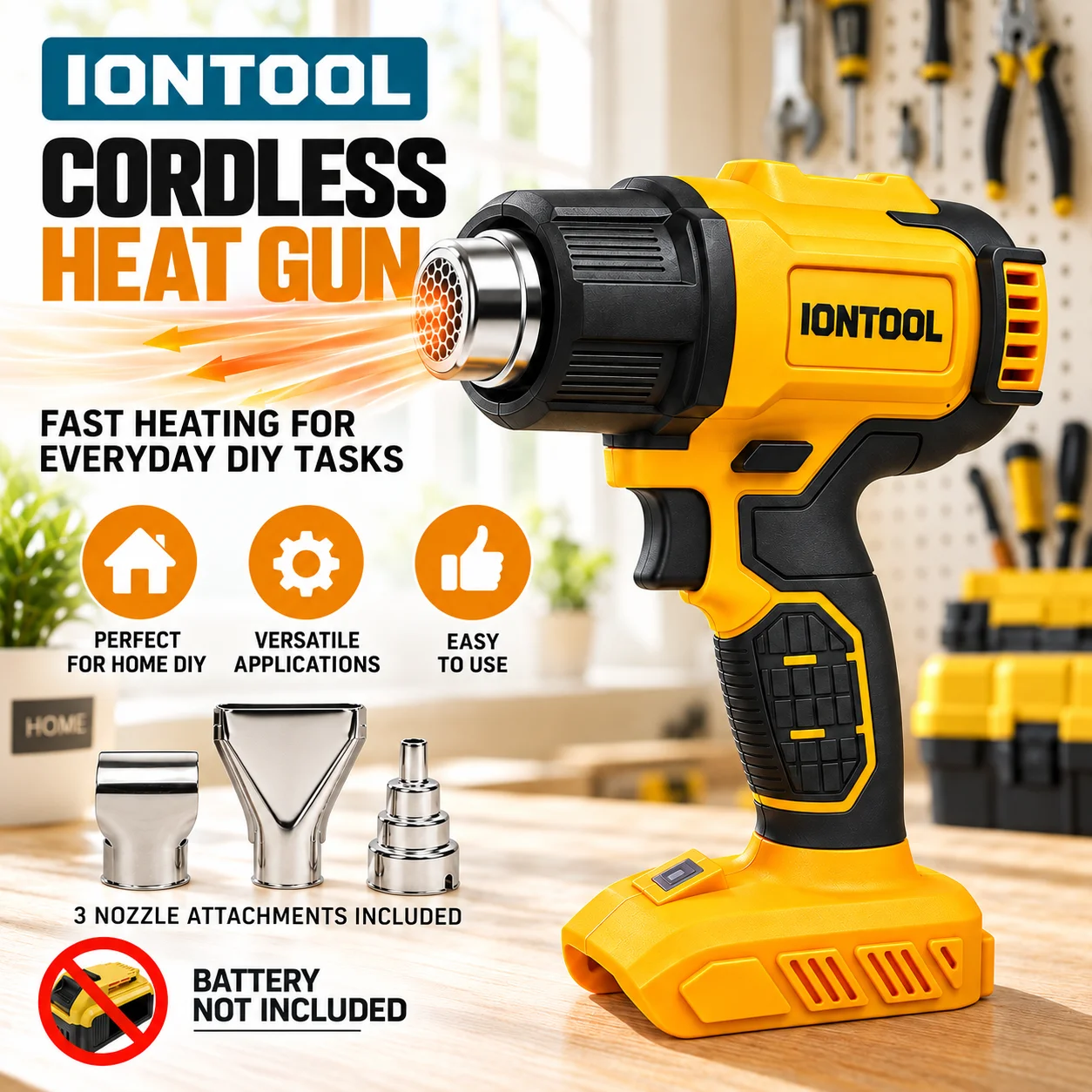 IONTOOL Yellow Cordless Heat G - Cordless Heat Gun For Shrink Tubing ulasan dan harga