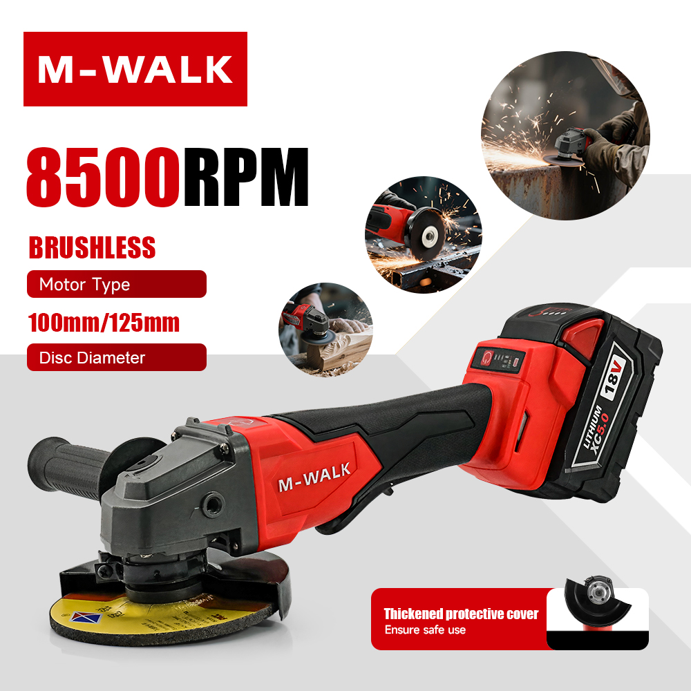 M-WALK 8500RPM High Speed Brus - Brushless Angle Grinder Battery Powered ulasan dan harga
